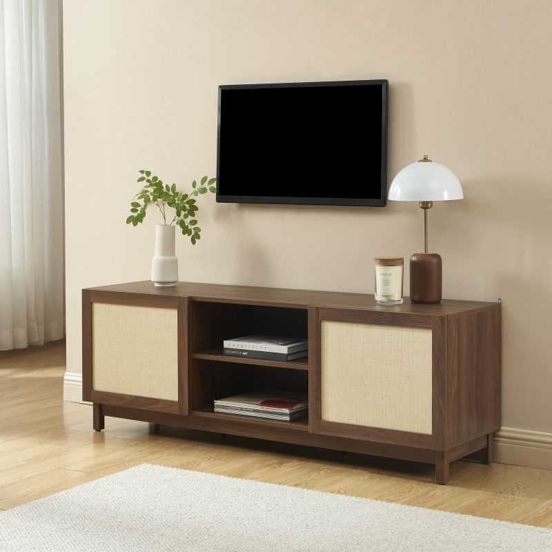 Meuble TV HARIA effet noyer