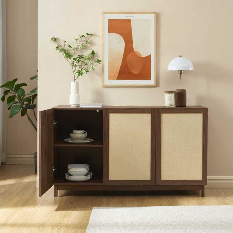 Buffet HARIA effet noyer