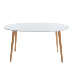 Table extensible ORACLE laqué blanc mat 120 à 160cm
