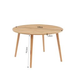 Table extensible ORACLE placage chêne 120 à 160cm