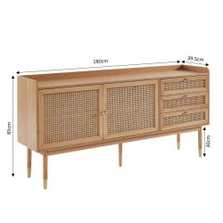 Buffet LEON cannage véritable