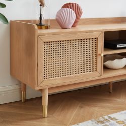 Meuble tv LEON cannage véritable