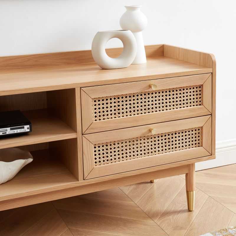 Meuble tv LEON cannage véritable