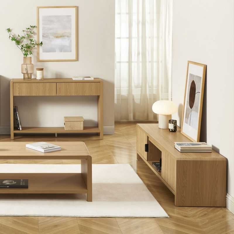 Meuble TV UTICA effet chêne 160cm