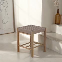 Banc AVI en corde marron clair