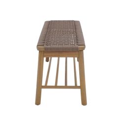 Banc TAVAO en corde marron clair