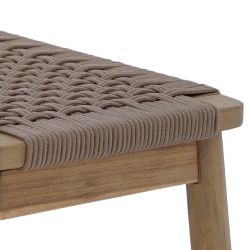 Banc TAVAO en corde marron clair