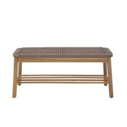 Banc TAVAO en corde marron clair