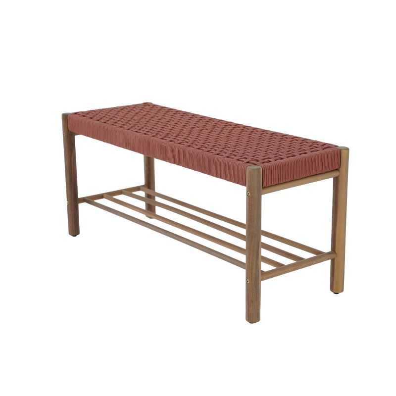 Banc TONGO en corde terracotta