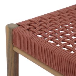Banc TONGO en corde terracotta