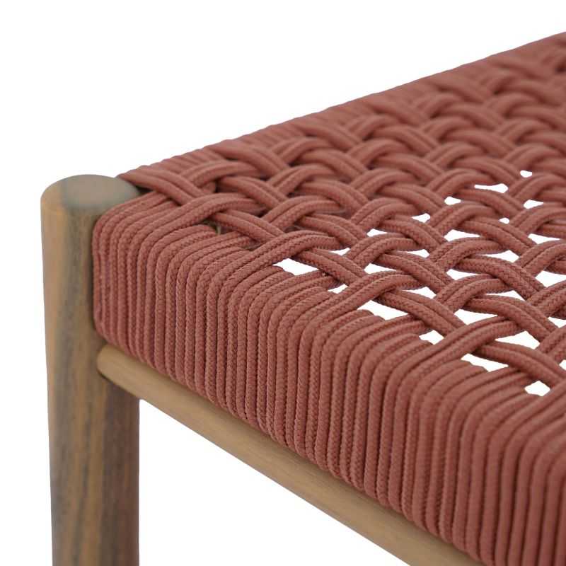 Banc TONGO en corde terracotta