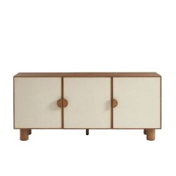 Buffet GASTON 3 portes placage frêne cannage 170cm