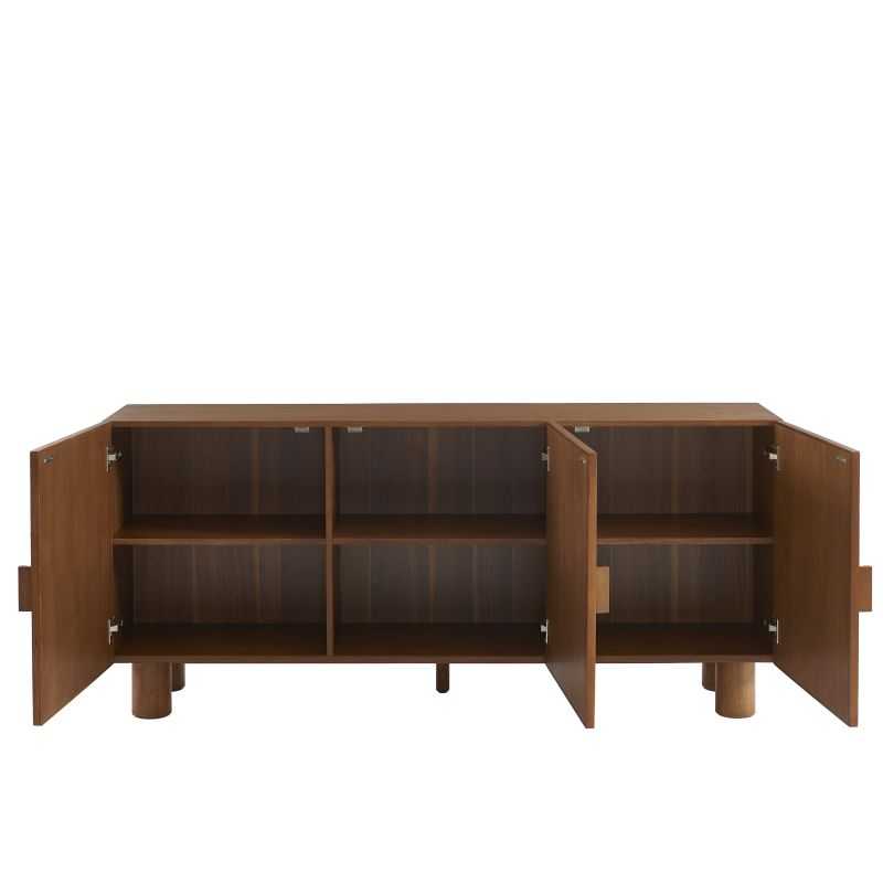 Buffet GASTON 3 portes placage frêne cannage 170cm