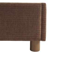 Lit coffre KORALL tissu bouclettes écru 160x200 sommier