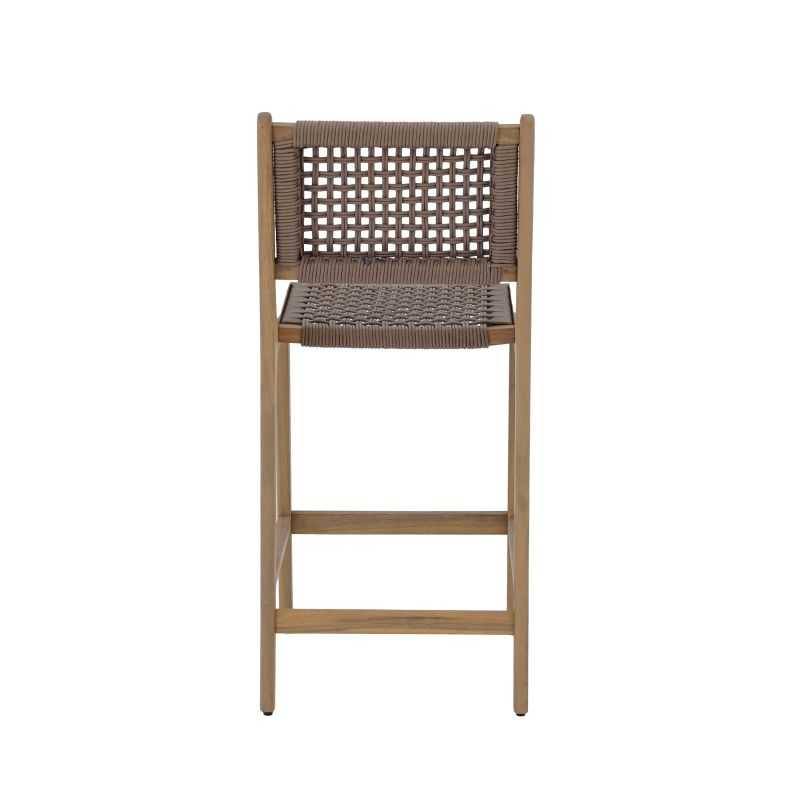 Lot de 2 tabourets de bar KUTA en corde marron clair hauteur d'assise 66 cm