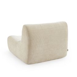 Chauffeuse JANIS modulable 1 place tissu chenille écru