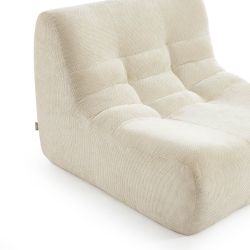 Chauffeuse JANIS modulable 1 place tissu chenille écru