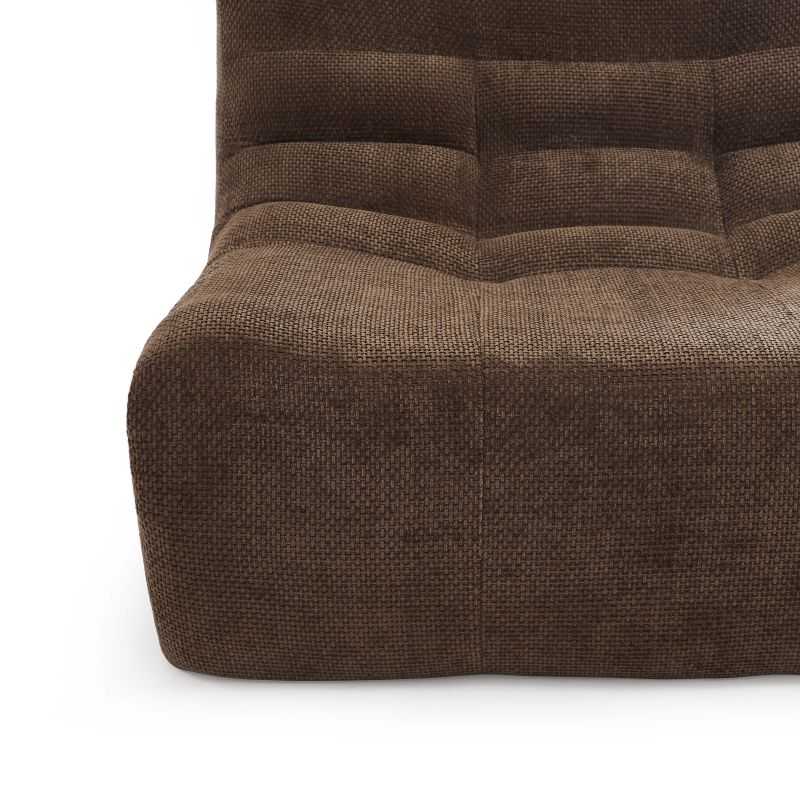 Chauffeuse JANIS modulable 1 place tissu chenille marron