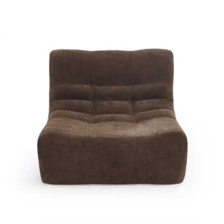 Chauffeuse JANIS modulable 1 place tissu chenille marron
