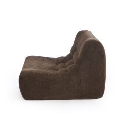 Chauffeuse JANIS modulable 1 place tissu chenille marron