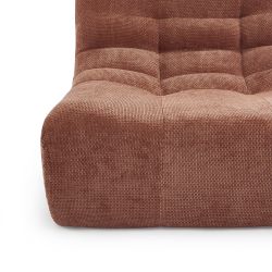 Chauffeuse JANIS modulable 1 place tissu chenille terracotta