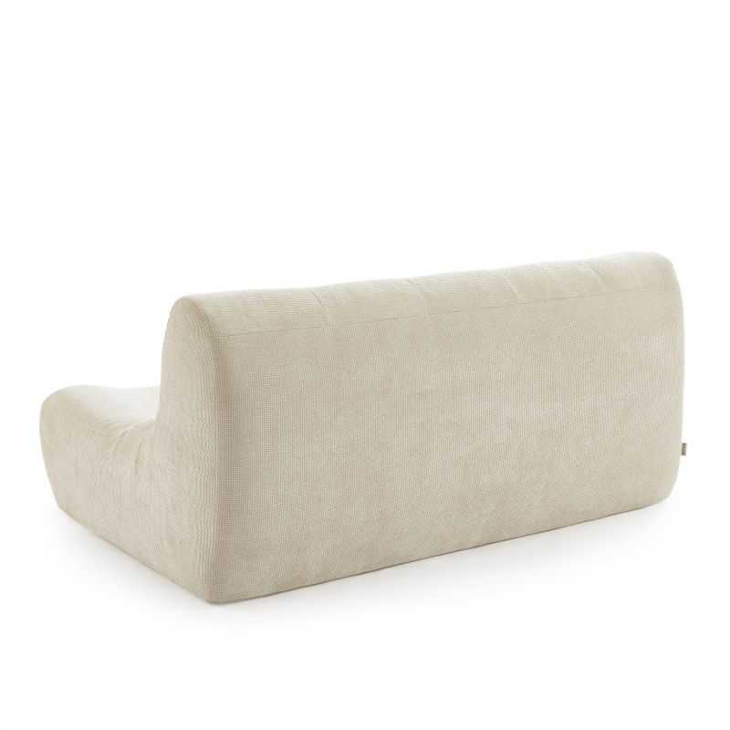 Banquette JANIS modulable 2 places tissu chenille écru