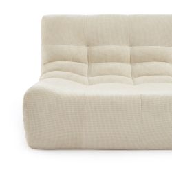 Banquette JANIS modulable 2 places tissu chenille écru