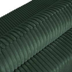 Canapé droit convertible GLORIA 3 places velours côtelé vert kaki