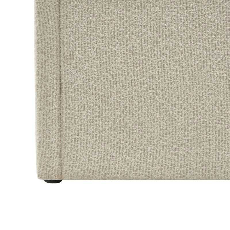 Lit coffre YUME tissu chenille beige 160x200 sommier inclus