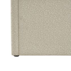 Lit coffre YUME tissu chenille beige 140x190 sommier inclus