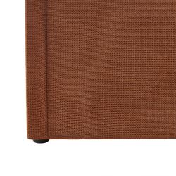 Lit coffre MOKA tissu rouille 140x190 sommier inclus