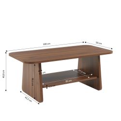Table basse LANGO effet noyer
