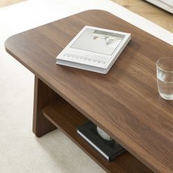 Table basse LANGO effet noyer