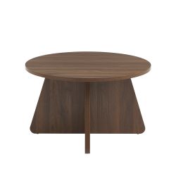 Table basse ronde RUBA effet noyer
