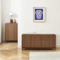 Banc à chaussures ORCA effet noyer