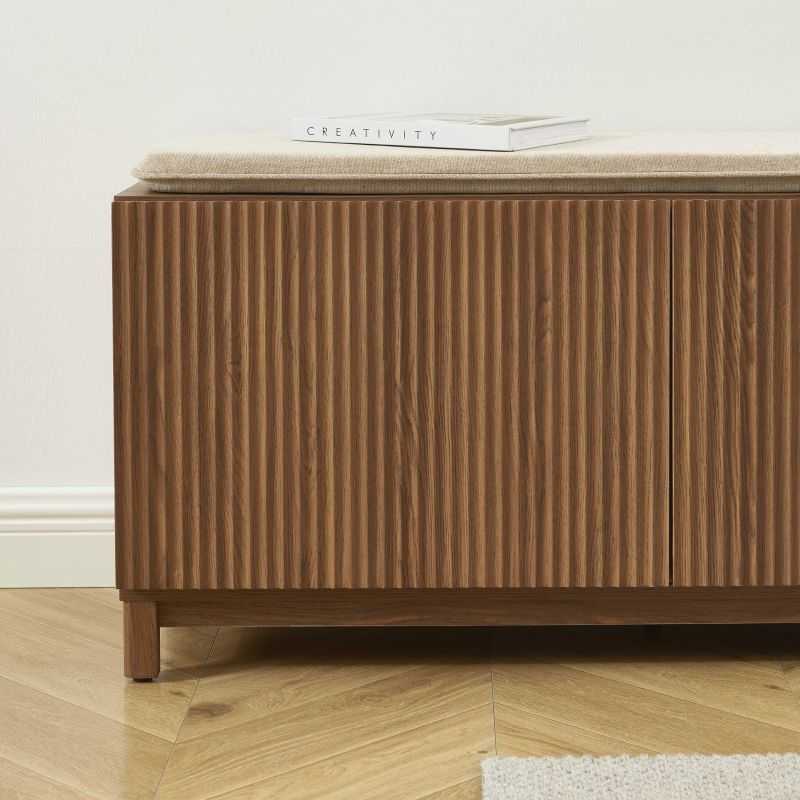 Banc à chaussures ORCA effet noyer