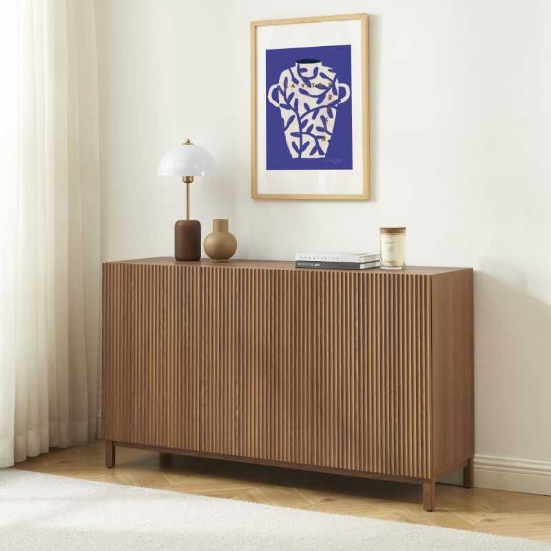 Buffet ORCA effet noyer 3 portes 140 cm