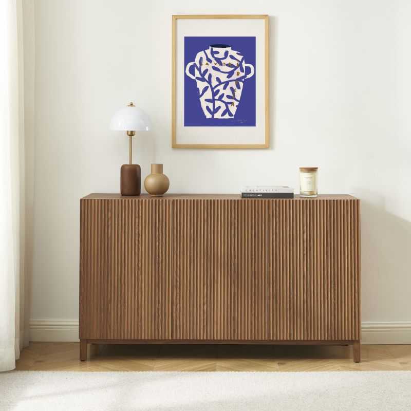 Buffet ORCA effet noyer 3 portes 140 cm