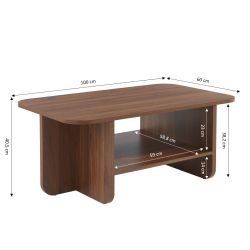 Table basse ROKIA effet noyer