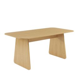 Table à manger LANGO rectangulaire effet chêne 180 cm