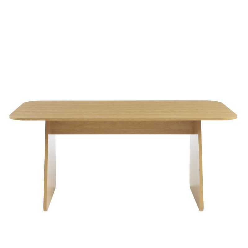 Table à manger LANGO rectangulaire effet chêne 180 cm
