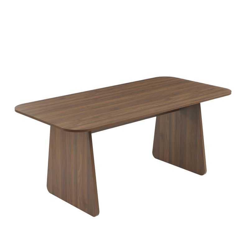 Table à manger LANGO rectangulaire effet noyer 180 cm