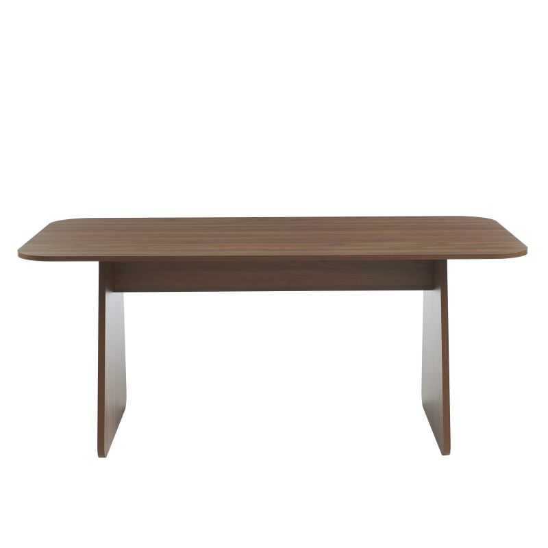 Table à manger LANGO rectangulaire effet noyer 180 cm