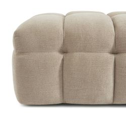 Pouf MOODY tissu lin beige