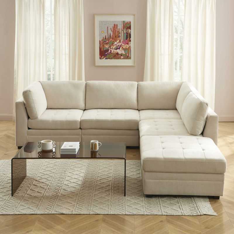 Chauffeuse BILLIE 1 place tissu chenille beige