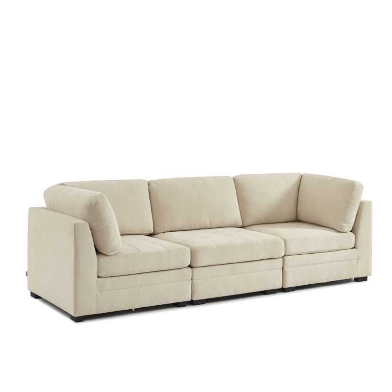 Chauffeuse BILLIE 1 place tissu chenille beige