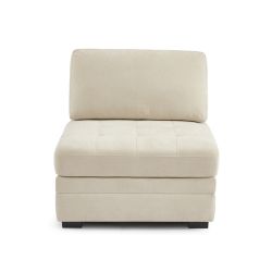 Chauffeuse BILLIE 1 place tissu chenille beige