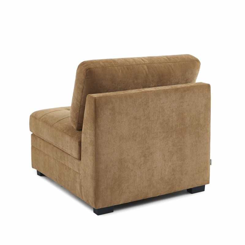 Chauffeuse BILLIE 1 place tissu chenille écureuil