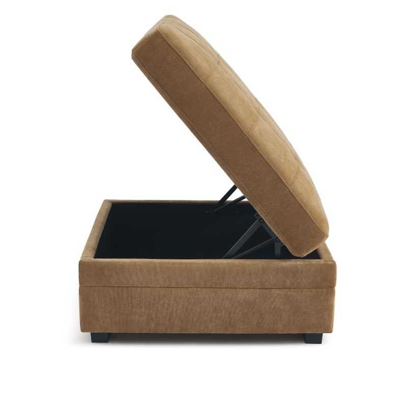 Pouf BILLIE tissu chenille écureuil