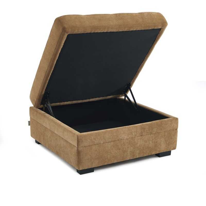 Pouf BILLIE tissu chenille écureuil